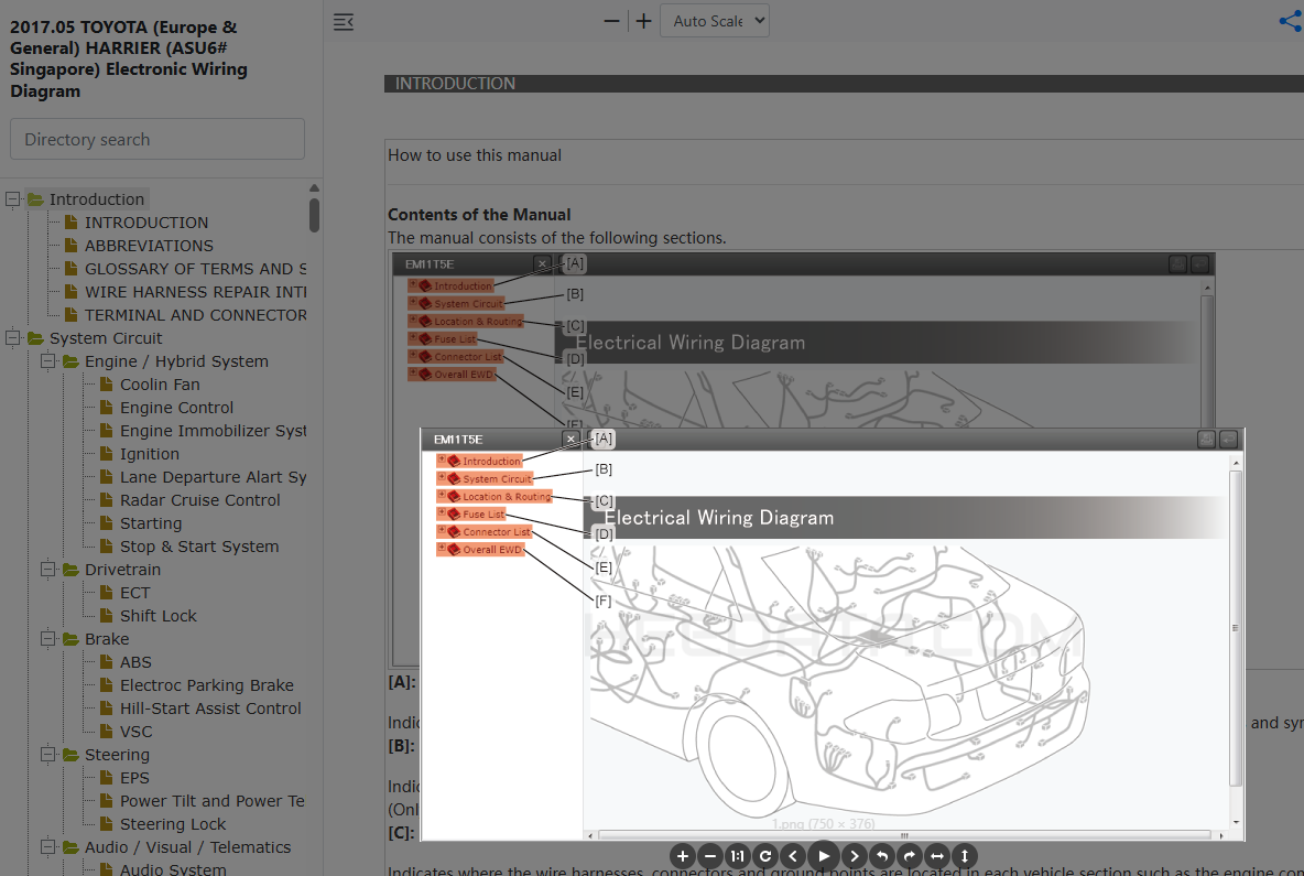 2013-2020 Toyota Harrier Wiring Diagram Reading Guide