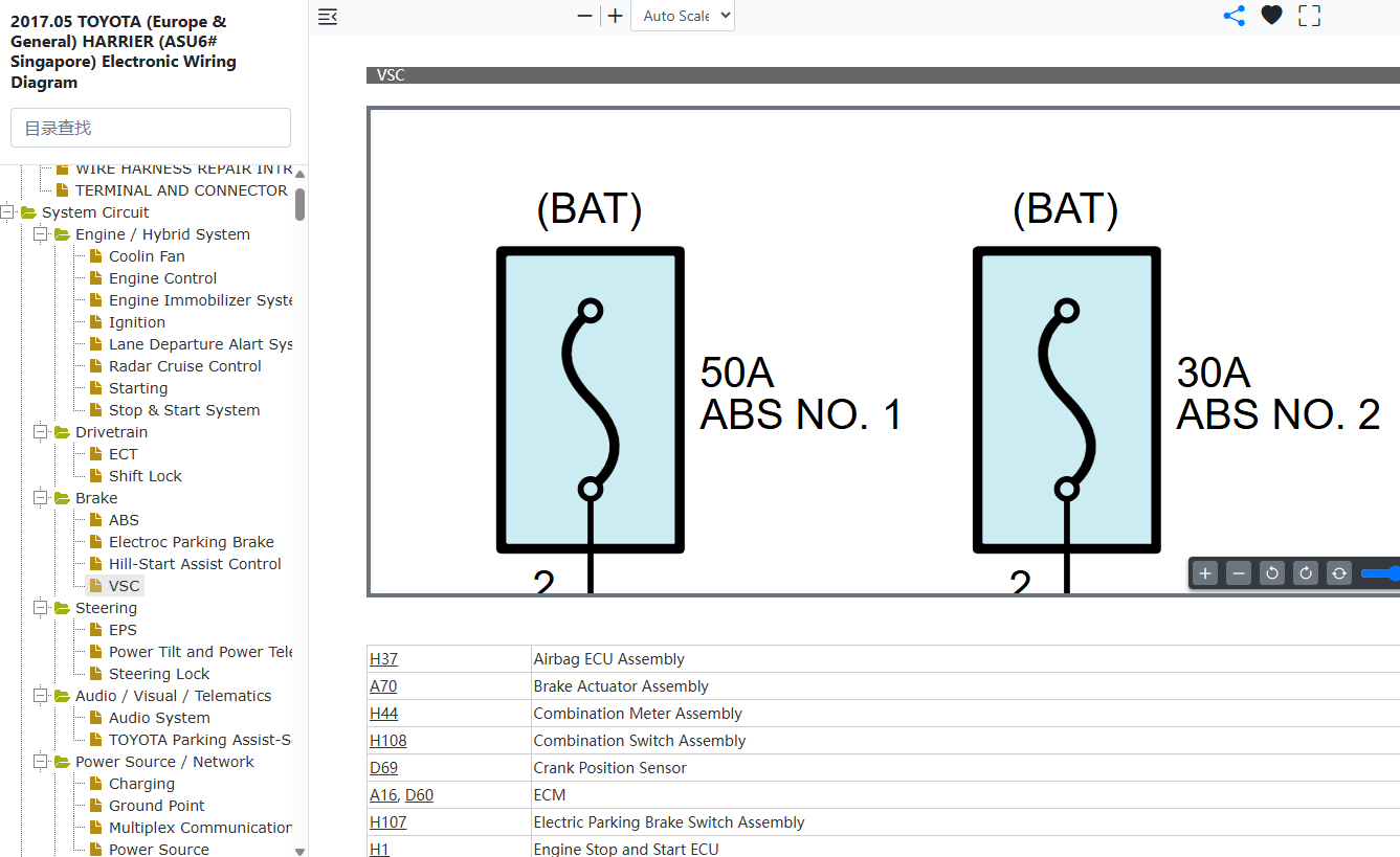 Toyota Harrier ASU60 ASU65 VSC Wiring Diagram.png